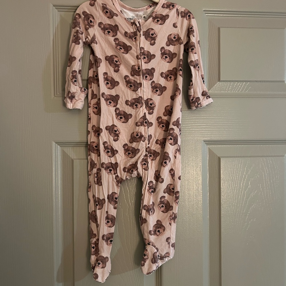 Caden Lane Pink and Brown Koala Footie